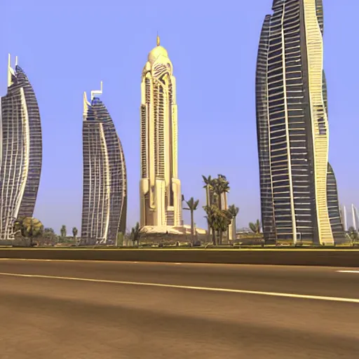 Image similar to gta : dubai, by chaka khan