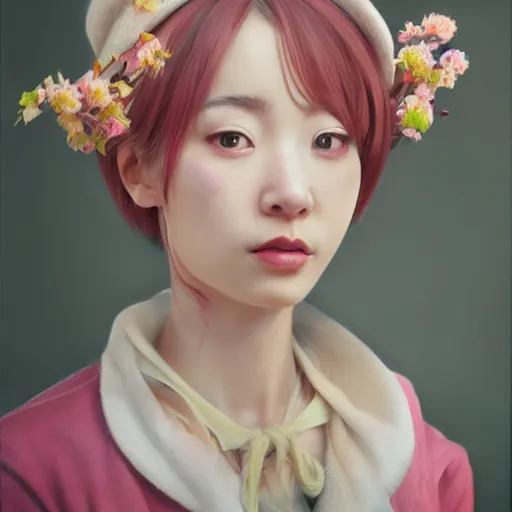 Image similar to realistic portrait of yasuho hiros, featured on cgsociety, matte painting, in focus