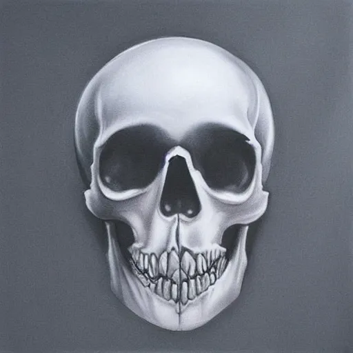 Prompt: highly realistic ghost skull portrait by an unknown artist