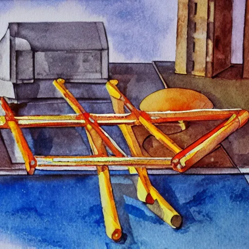 Prompt: filmic excited glowing island square ginger cat xylophone neutron steel, by jeff easley and edward hopper and robert rauschenberg, watercolor, 4 k, low poly