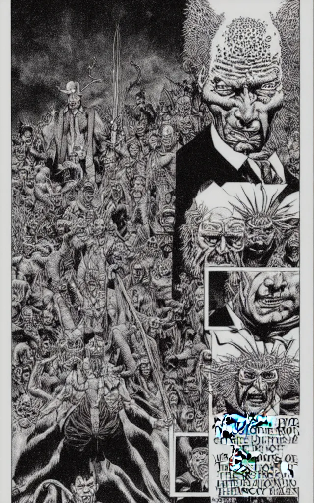 Image similar to the demonology of modern politics, by jean giraud