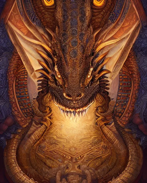 Prompt: digital painting of amaru, incan dragon god of wisdom, by filipe pagliuso and justin gerard, symmetric, fantasy, highly detailed, intricate, sharp focus, tarot card