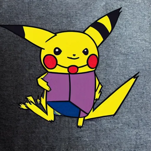 Image similar to a spiderweb Pikachu