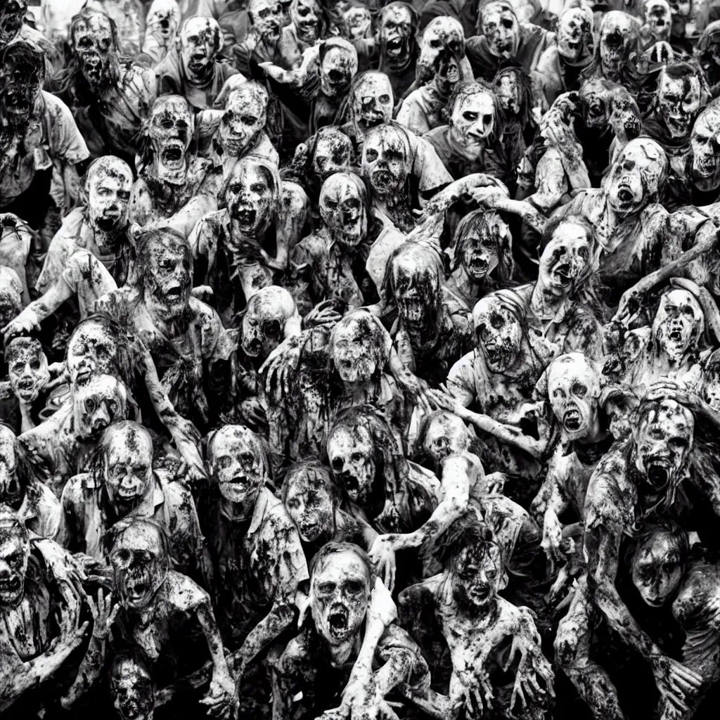 Image similar to black and white photo of the zombie apocalypse,