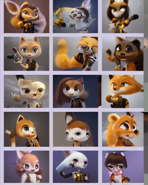 Prompt: female furry mini cute style, highly detailed, rendered, ray - tracing, cgi animated, 3 d demo reel avatar, style of maple story and zootopia, maple story gun bumblebee girl, bee chibi, soft shade, soft lighting