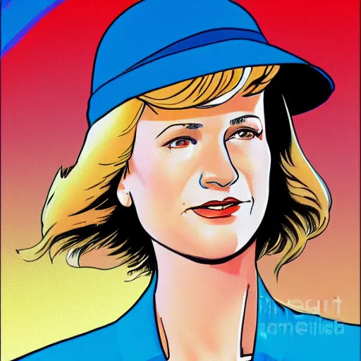 Image similar to helen hunt retro minimalist portrait! moebius starwatcher comic by jean giraud, portrait 8 k