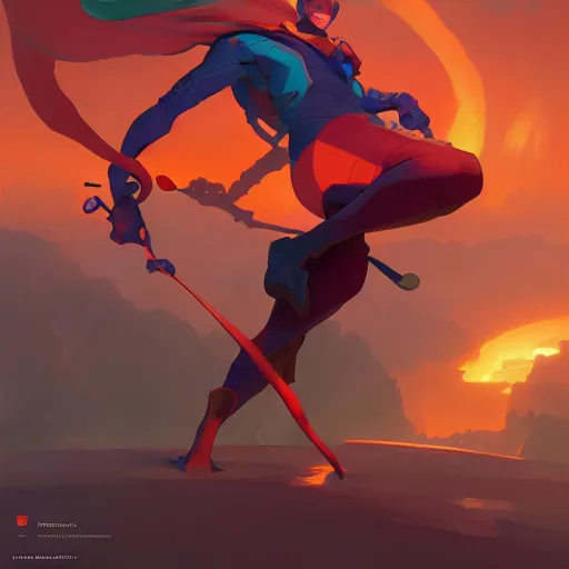 Image similar to hero world fooly cooly, behance hd by jesper ejsing, by rhads, makoto shinkai and lois van baarle, ilya kuvshinov, rossdraws global illumination