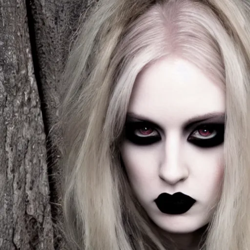 Prompt: pale goth beauty, award winning photo