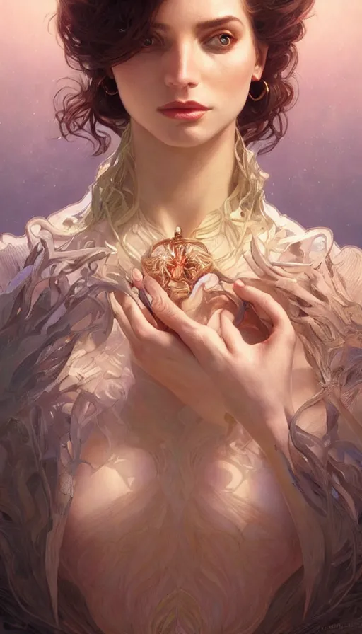 Image similar to shapeshifter, perfectly-centered-Portrait of the most beautiful woman on the planet, dream, insane, intricate, highly detailed, digital painting, artstation, concept art, smooth, sharp focus, illustration, Unreal Engine 5, 8K, art by artgerm and greg rutkowski and alphonse mucha