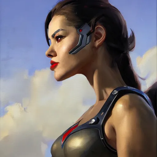 Image similar to greg manchess portrait painting of partially armored female spiderman as overwatch character, medium shot, asymmetrical, profile picture, organic painting, sunny day, matte painting, bold shapes, hard edges, street art, trending on artstation, by huang guangjian, gil elvgren, ruan jia, greg rutkowski, gaston bussiere