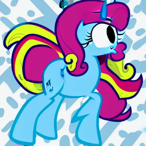 Prompt: Pinkie Pie, drawn by a professional brony artist, show-accurate, vector graphics, white background, in the style of Friendship is Magic