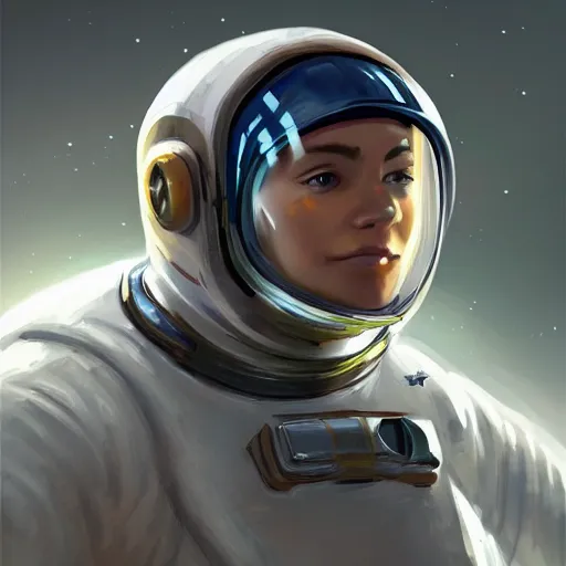 Prompt: a portrait of a teenager wearing a space suit, D&D, sci-fi, elegant, hopeful, muscular, highly detailed, digital painting, artstation, concept art, smooth, sharp focus, illustration