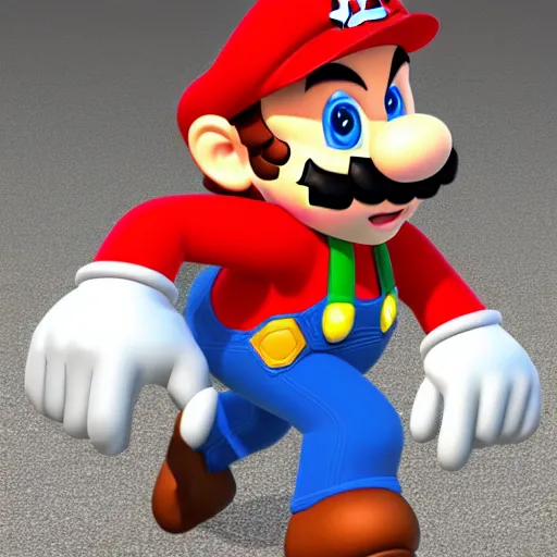 Image similar to super mario as a real looking human, real life, highly detailed, shot on iphone 1 3, photorealistic