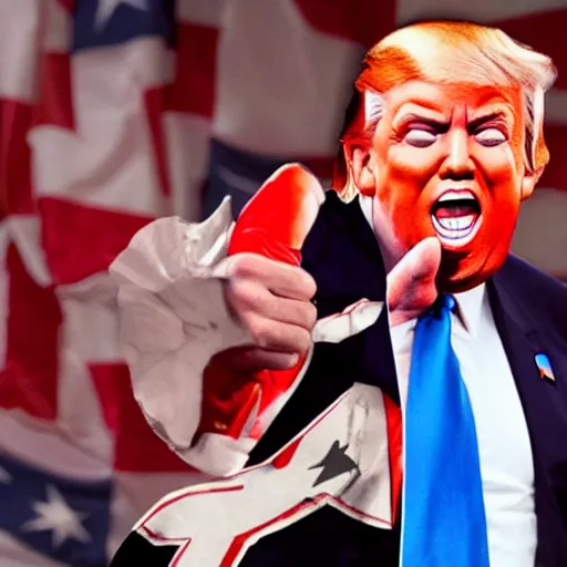 Image similar to donald trump as wwe wrestler