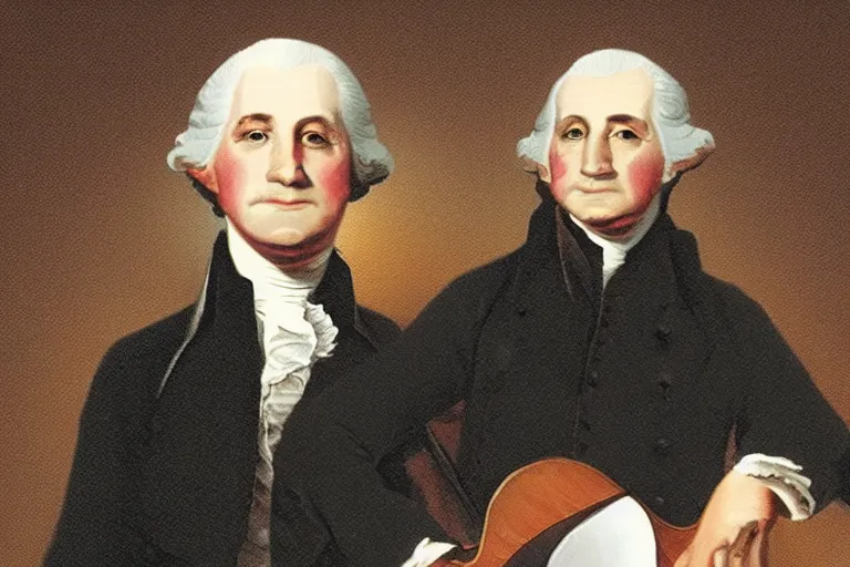 Image similar to george washington dressed as a member of mumford and sons