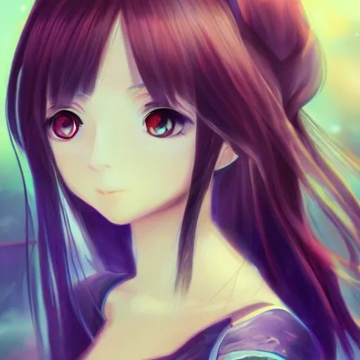 Image similar to beautiful portrait of anime girl princess, artstation
