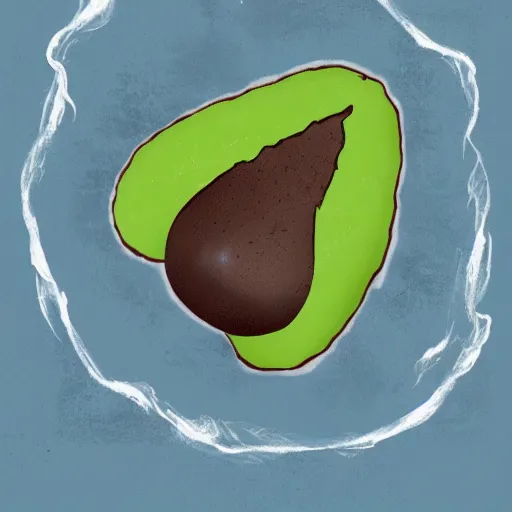 Image similar to avocado being stolen, paleolithic cave painting