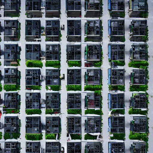 Prompt: multiple towers made up of squatter housing, sony a 7 r 3, f 2 2, fully frontal view, photographed by wolfgang tillmans, ultra detailed,