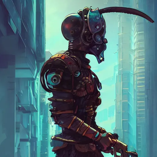 Image similar to cyberpunk viking helmet mask warrior goddess robot ninja fantasy, art gta 5 cover, official fanart behance hd artstation by jesper ejsing, by rhads, makoto shinkai and lois van baarle, ilya kuvshinov, ossdraws