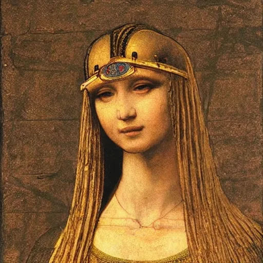 Prompt: cleopatra by leonardo da vinci