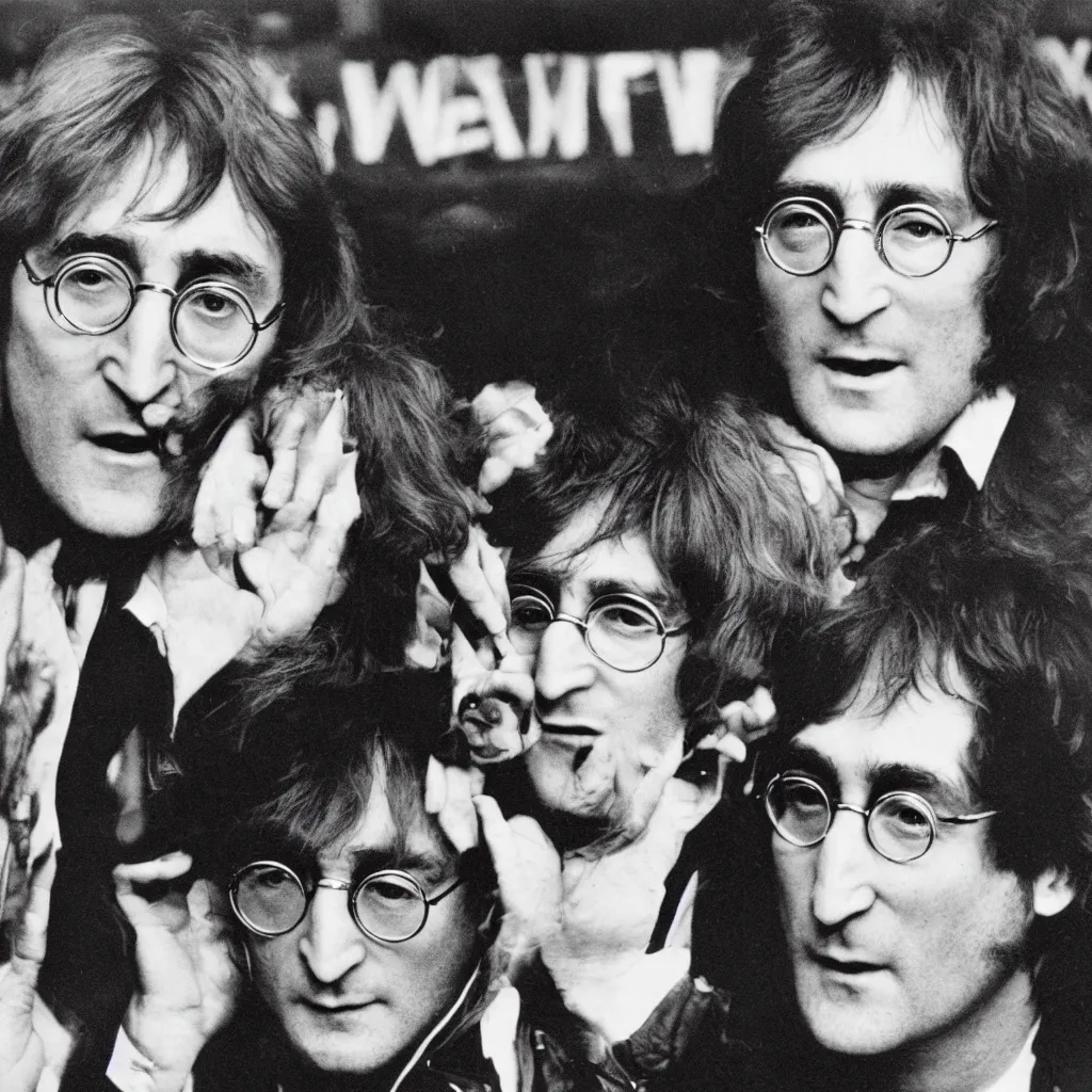 Image similar to john lennon on weens album cover the pod