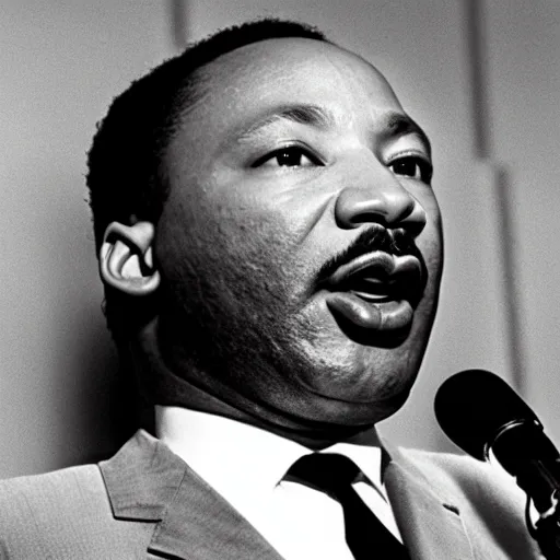 Prompt: martin luther king doing stand up comedy
