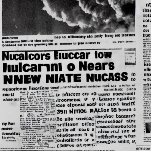 Image similar to news report of nuclear explosion