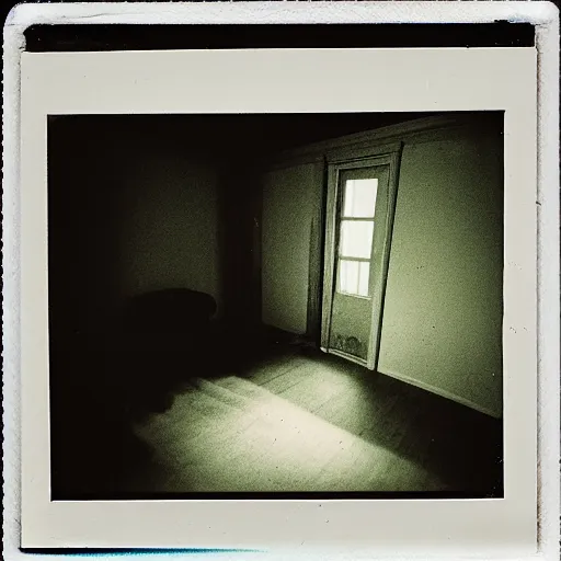 Image similar to flooded room in a house from the 8 0 s, unsettling, liminal space, liminal, old polaroid, expired film,