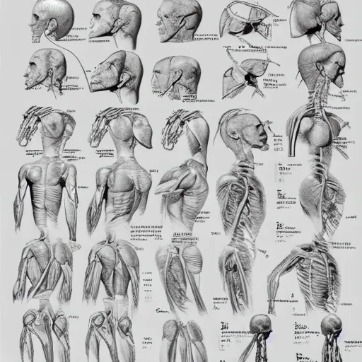 Image similar to human anatomy reference sheet,