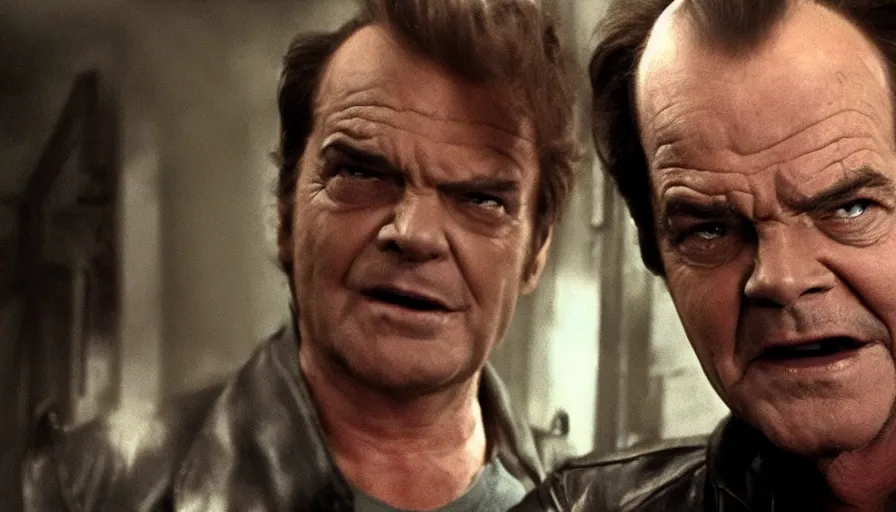 Image similar to young Jack Nicholson in The Avengers (2012), cinematic lighting, cinematography