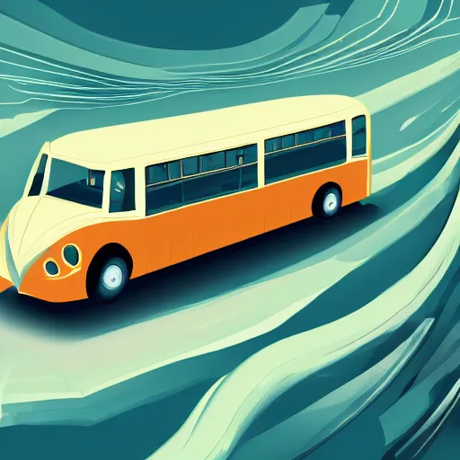 Image similar to The bus from speed, illustration, detailed, 4k