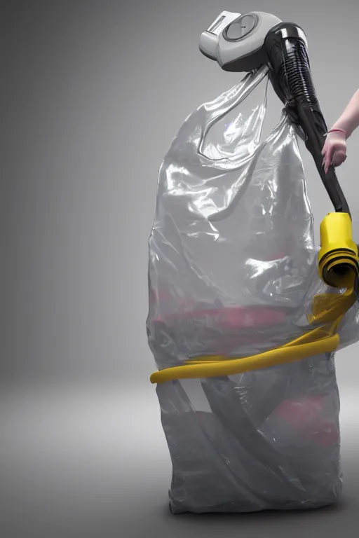 Prompt: photo of a person vacuum packaged in a plastic bag, hyper realistic, 8k, trending on cgisociety, unreal engine