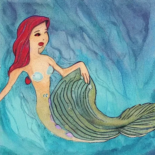 Prompt: a mermaid,