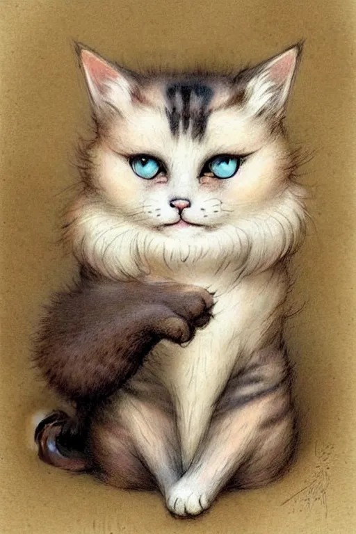 Prompt: ( ( ( ( ( cute cat character. muted colors. ) ) ) ) ) by jean - baptiste monge!!!!!!!!!!!!!!!!!!!!!!!!!!!