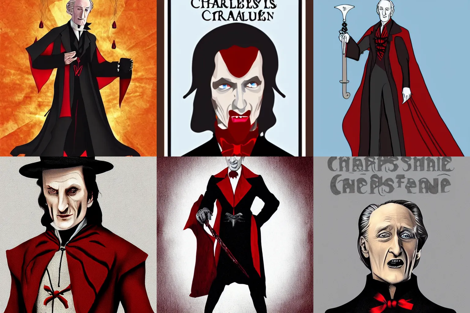 Prompt: Charles Dance as Count Dracula in the style of Castlevania