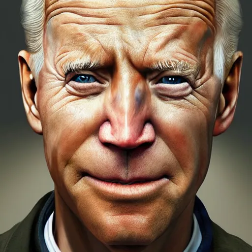 Image similar to hyperrealistic mixed media high resolution painting of Joe Biden Gollum from Lord of the Rings, stunning 3d render inspired art by Jamie Salmon and István Sándorfi and Unreal Engine and Greg Rutkowski, perfect facial symmetry, realistic flesh, dim volumetric lighting, 8k octane beautifully detailed render, full body shot, post-processing, extremely hyper-detailed, intricate, epic composition, highly detailed attributes, highly detailed atmosphere, cinematic lighting, masterpiece, trending on artstation, very very detailed, masterpiece, stunning, flawless completion, lifelike texture, perfection,