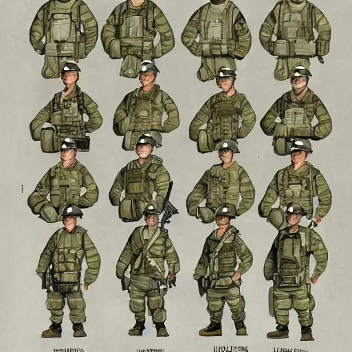 Prompt: united states military drawn by kousaki