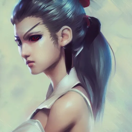 Image similar to A portrait of sailor moon, Yakuza art, art by greg rutkowski, matte painting, trending on artstation