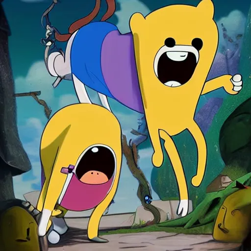 Image similar to Adventure Time, hyper realistic, HD, HQ, photo realistic