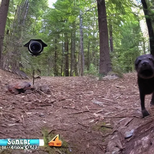 Prompt: Grover trail cam footage