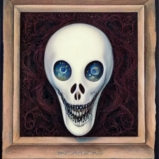 Image similar to Ghost Face from Scream, artwork by Daniel Merriam,