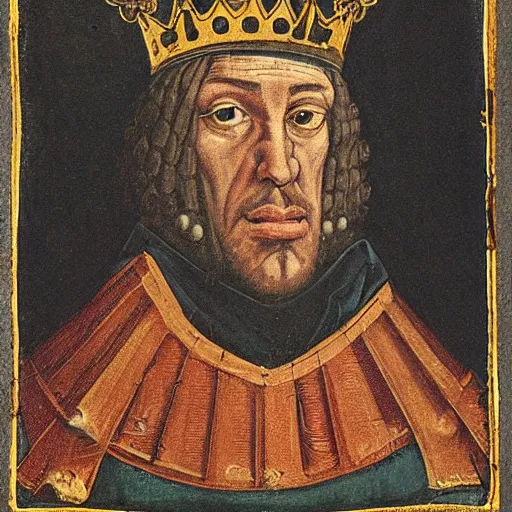 Prompt: “ king waldo, epic medieval portrait ”