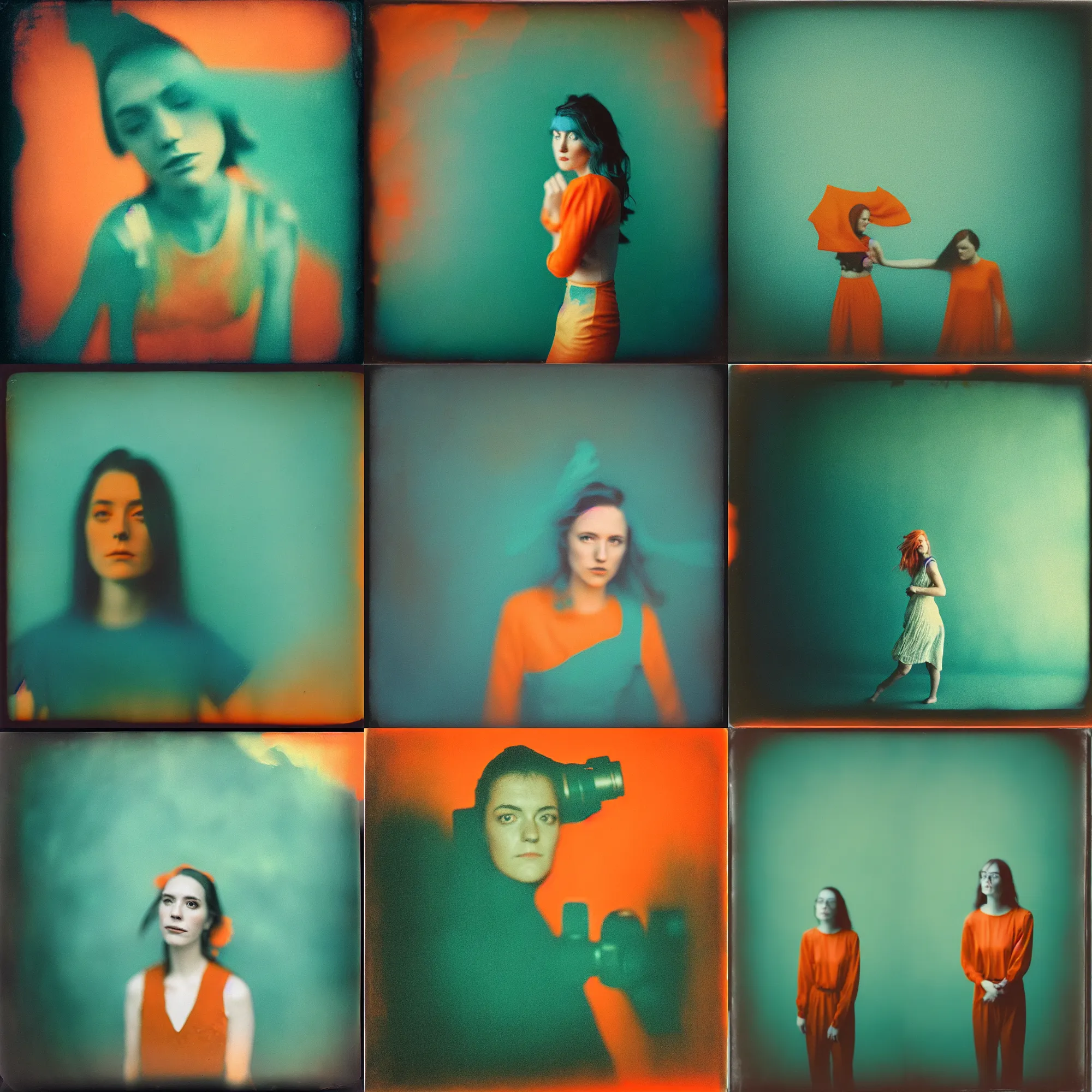 Image similar to kodak portra 4 0 0, wetplate, motion blur, portrait photo of a backdrop, coloured in teal and orange, by britt marling