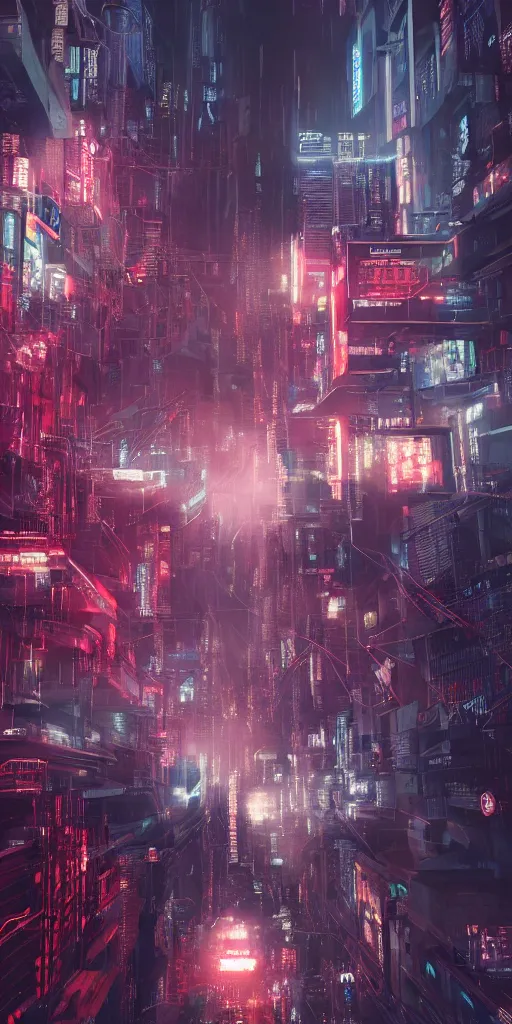 Image similar to a sentient cube destroying a dystopian city, cyberpunk, sharp focus, dynamic lights, still, photograph, hyper realistic, masterpiece, octane render, rendered, 3 d, cinematic, cinematic lighting, dramatic lighting, highly detailed, intricate details, texture, cinematic composition, wide shot, by donglu yu and kevin jick and eddie del rio