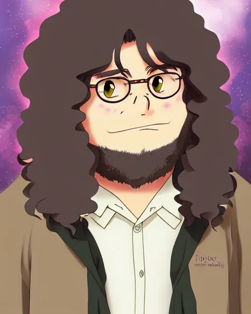 Prompt: Hagrid in cute anime style, Harry Potter movie style, detailed realistic beautiful, smooth, artistic, high quality, in style of Ghibli, artstation, CGI