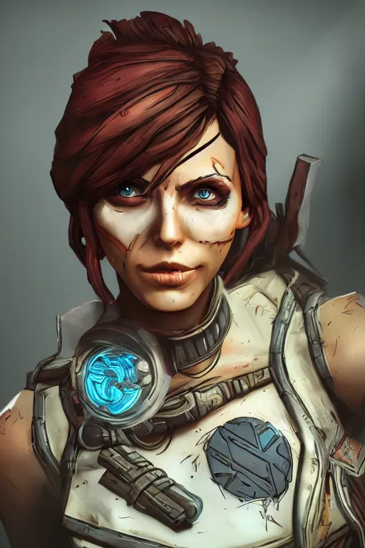 Image similar to borderlands style female character, intricate, highly detailed, digital painting, artstation, concept art, smooth, sharp focus, illustration