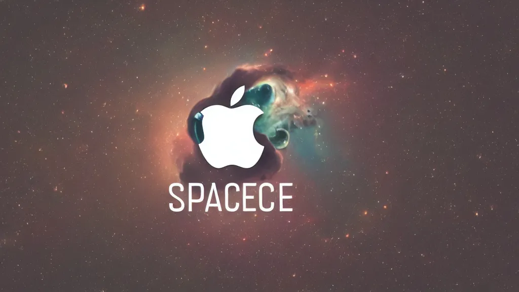 Image similar to space startup logo in apple style
