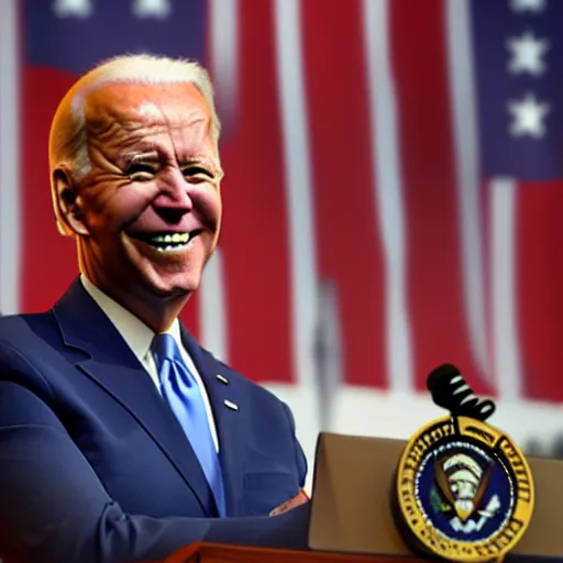 Image similar to joe biden on meth as seen in award winning animated pixar movie 4k octane render