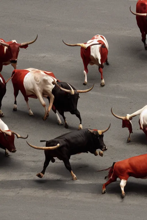 Image similar to running of the bulls, afternoon nap