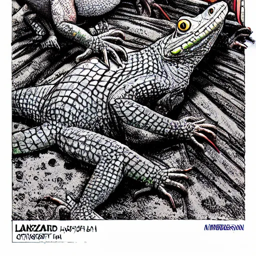 Image similar to lizard monster by q hayashida